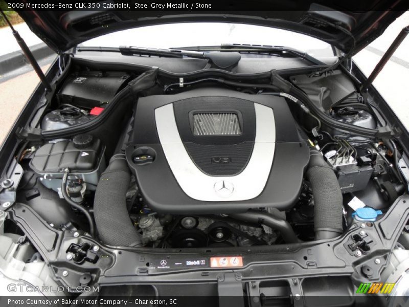 Steel Grey Metallic / Stone 2009 Mercedes-Benz CLK 350 Cabriolet