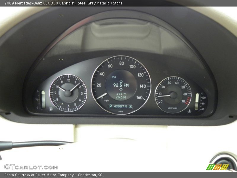 Steel Grey Metallic / Stone 2009 Mercedes-Benz CLK 350 Cabriolet