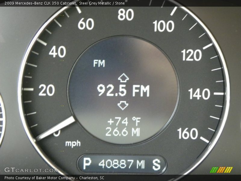 Steel Grey Metallic / Stone 2009 Mercedes-Benz CLK 350 Cabriolet