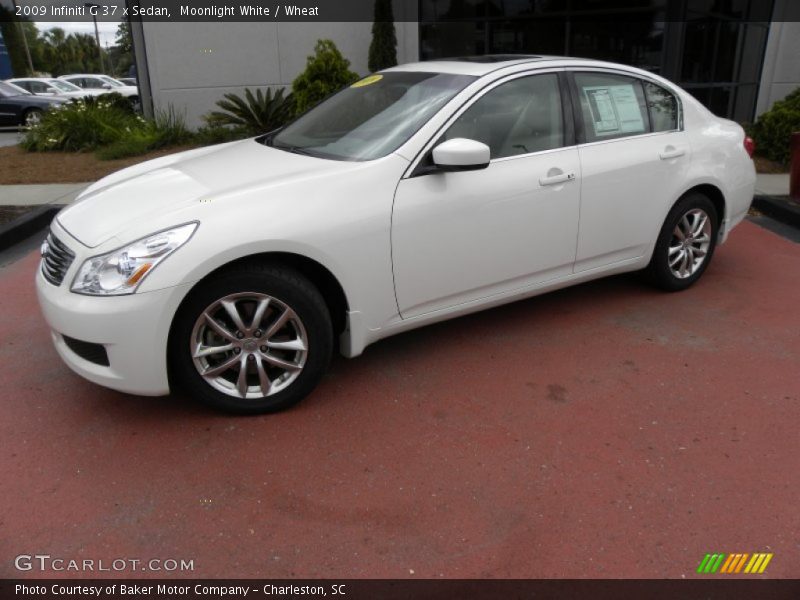 Moonlight White / Wheat 2009 Infiniti G 37 x Sedan
