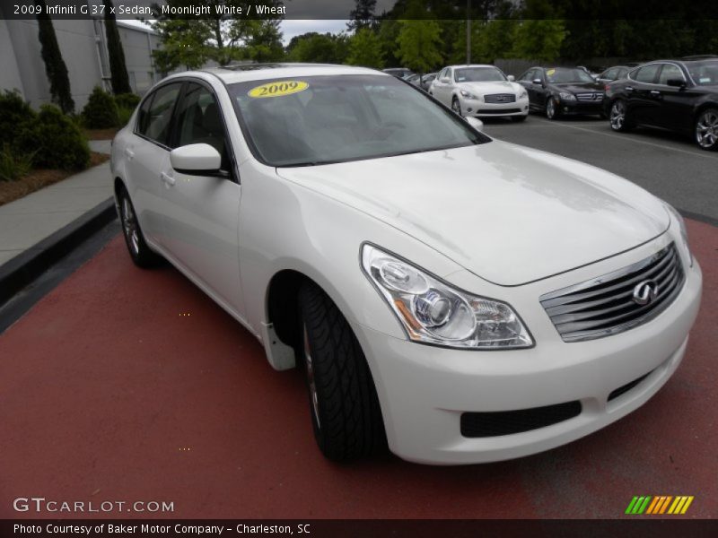 Moonlight White / Wheat 2009 Infiniti G 37 x Sedan
