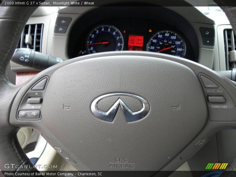 Moonlight White / Wheat 2009 Infiniti G 37 x Sedan
