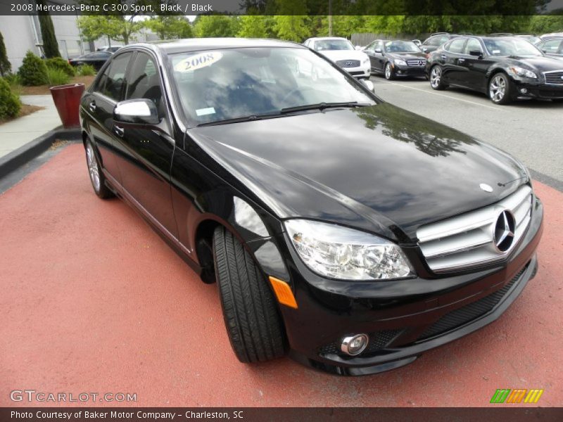 Black / Black 2008 Mercedes-Benz C 300 Sport