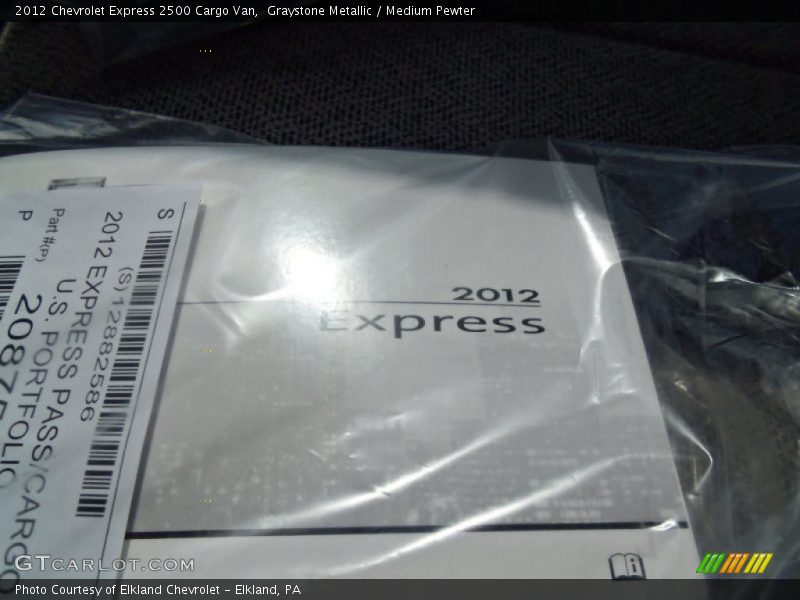 Graystone Metallic / Medium Pewter 2012 Chevrolet Express 2500 Cargo Van