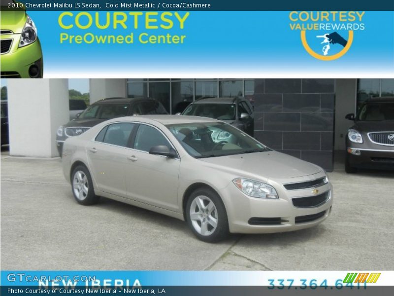 Gold Mist Metallic / Cocoa/Cashmere 2010 Chevrolet Malibu LS Sedan