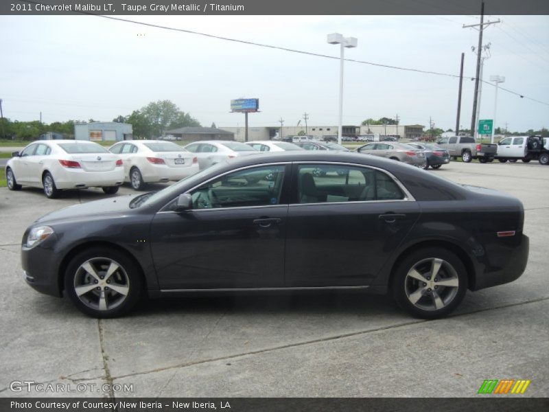 Taupe Gray Metallic / Titanium 2011 Chevrolet Malibu LT