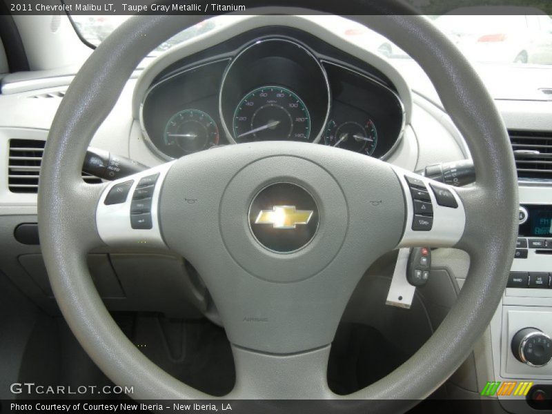 Taupe Gray Metallic / Titanium 2011 Chevrolet Malibu LT