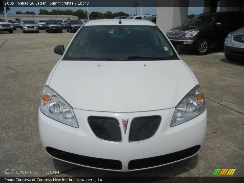 Summit White / Ebony 2009 Pontiac G6 Sedan