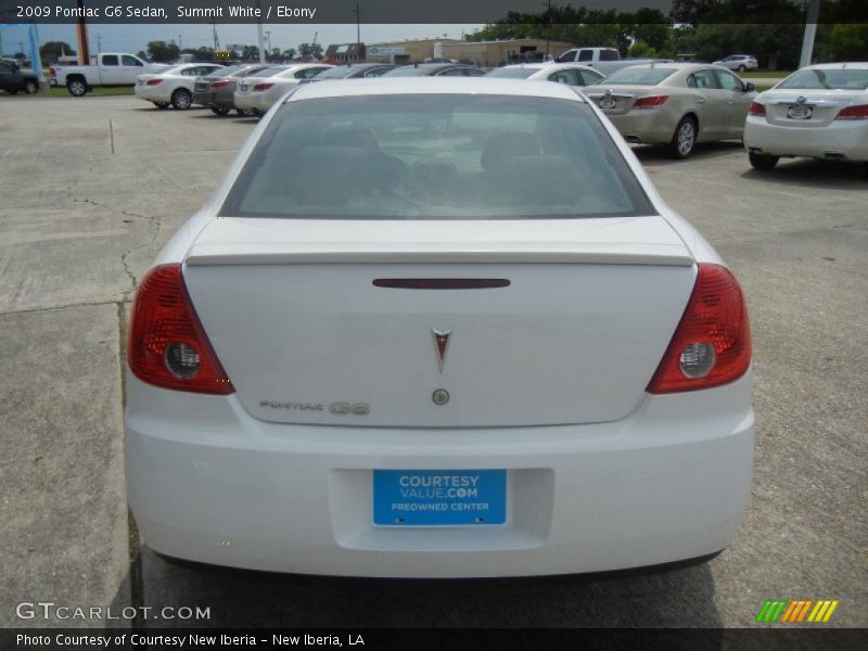 Summit White / Ebony 2009 Pontiac G6 Sedan