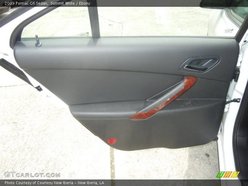 Summit White / Ebony 2009 Pontiac G6 Sedan