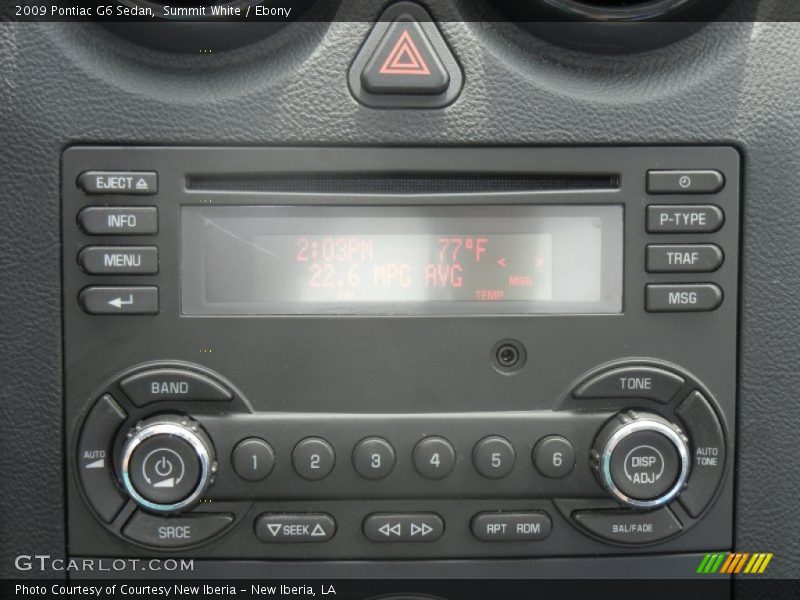 Summit White / Ebony 2009 Pontiac G6 Sedan