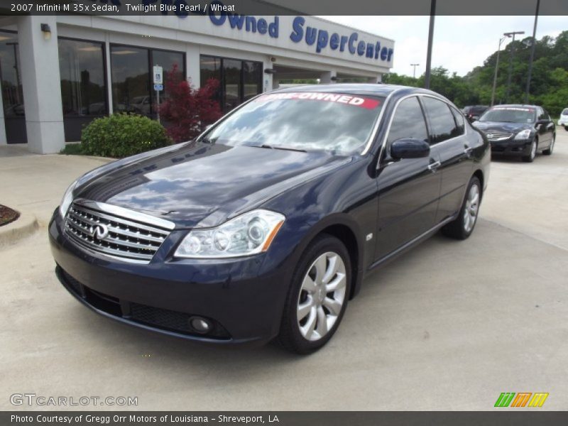Twilight Blue Pearl / Wheat 2007 Infiniti M 35x Sedan