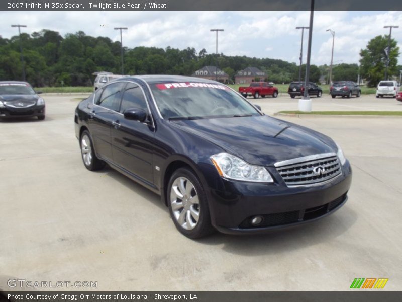 Twilight Blue Pearl / Wheat 2007 Infiniti M 35x Sedan