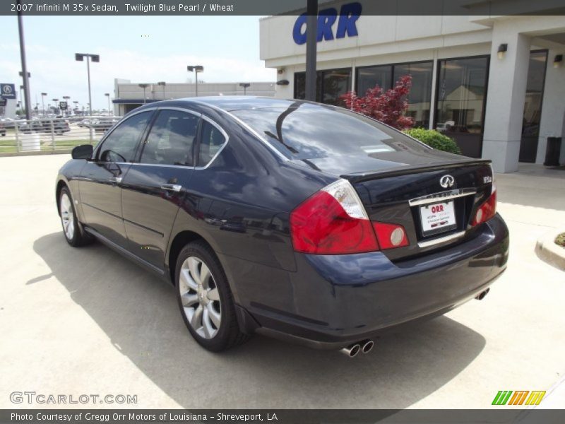 Twilight Blue Pearl / Wheat 2007 Infiniti M 35x Sedan