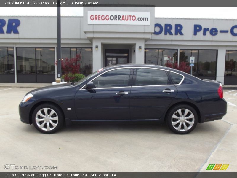 Twilight Blue Pearl / Wheat 2007 Infiniti M 35x Sedan