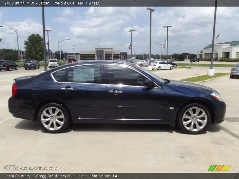 Twilight Blue Pearl / Wheat 2007 Infiniti M 35x Sedan