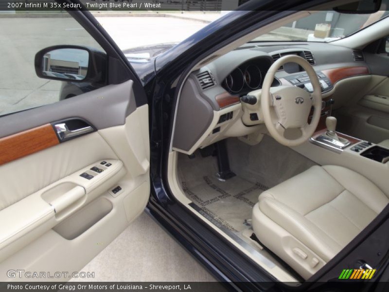 Twilight Blue Pearl / Wheat 2007 Infiniti M 35x Sedan