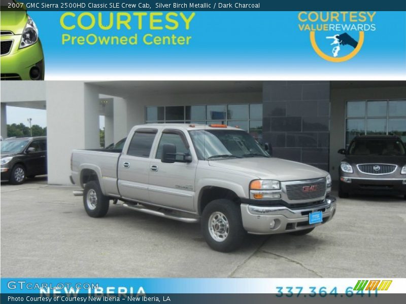 Silver Birch Metallic / Dark Charcoal 2007 GMC Sierra 2500HD Classic SLE Crew Cab