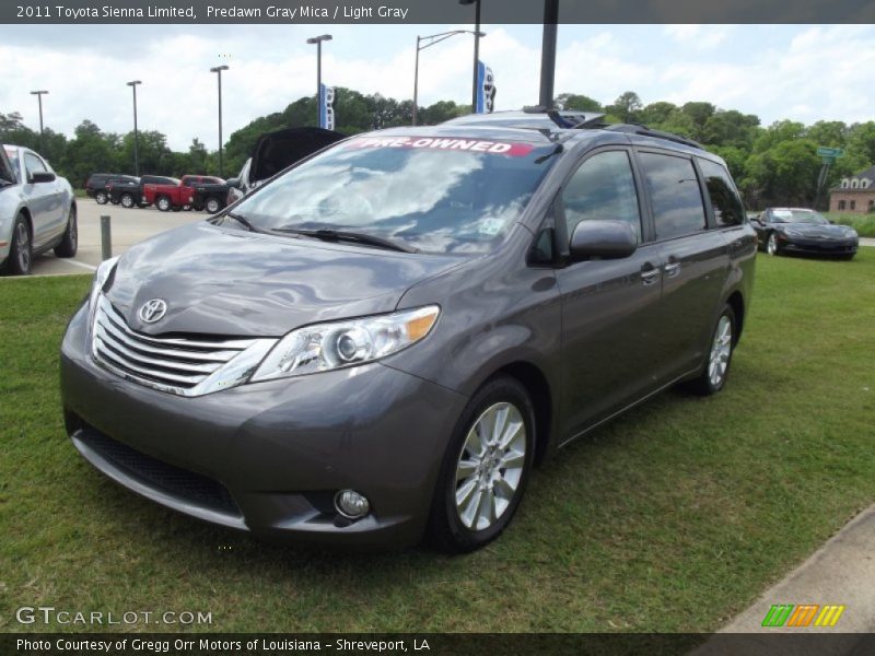 Predawn Gray Mica / Light Gray 2011 Toyota Sienna Limited