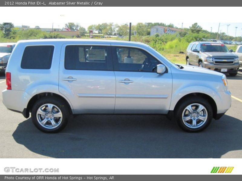 Alabaster Silver Metallic / Gray 2012 Honda Pilot EX-L