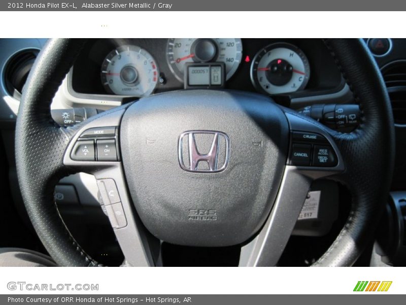 Alabaster Silver Metallic / Gray 2012 Honda Pilot EX-L