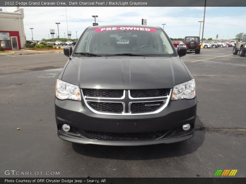 Dark Charcoal Pearl / Black/Light Graystone 2012 Dodge Grand Caravan Crew