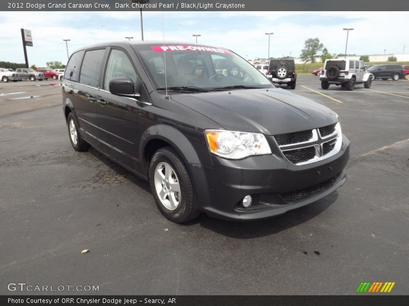 Dark Charcoal Pearl / Black/Light Graystone 2012 Dodge Grand Caravan Crew
