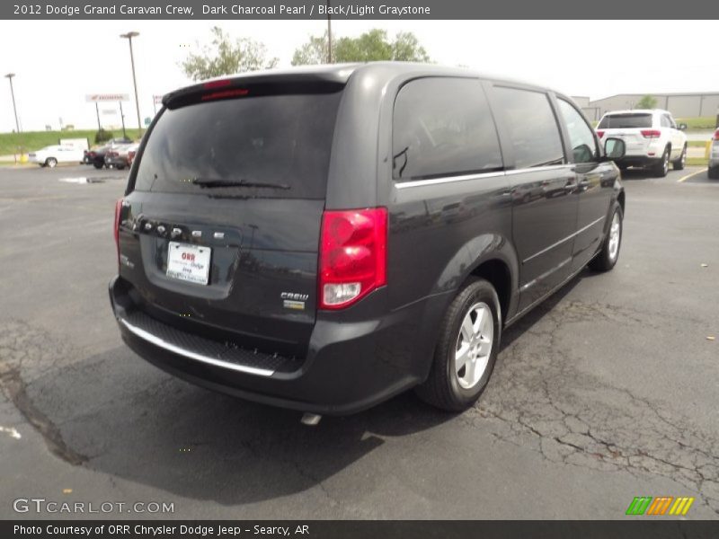 Dark Charcoal Pearl / Black/Light Graystone 2012 Dodge Grand Caravan Crew
