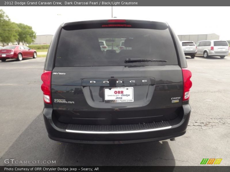 Dark Charcoal Pearl / Black/Light Graystone 2012 Dodge Grand Caravan Crew