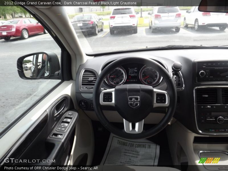 Dark Charcoal Pearl / Black/Light Graystone 2012 Dodge Grand Caravan Crew