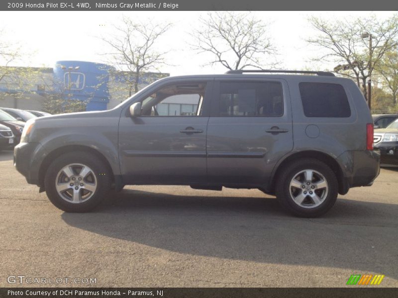 Nimbus Gray Metallic / Beige 2009 Honda Pilot EX-L 4WD