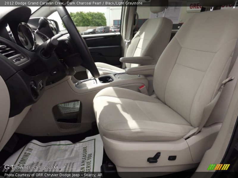 Dark Charcoal Pearl / Black/Light Graystone 2012 Dodge Grand Caravan Crew