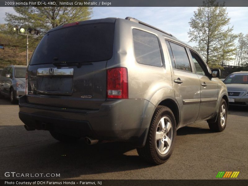 Nimbus Gray Metallic / Beige 2009 Honda Pilot EX-L 4WD