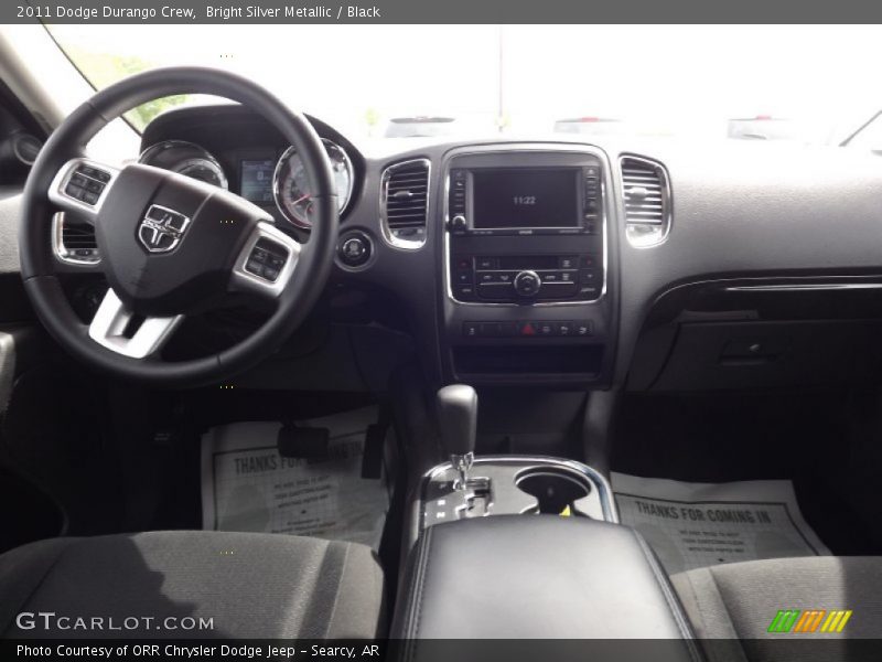 Bright Silver Metallic / Black 2011 Dodge Durango Crew