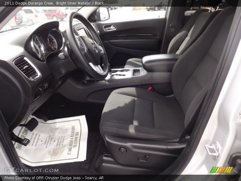 Bright Silver Metallic / Black 2011 Dodge Durango Crew