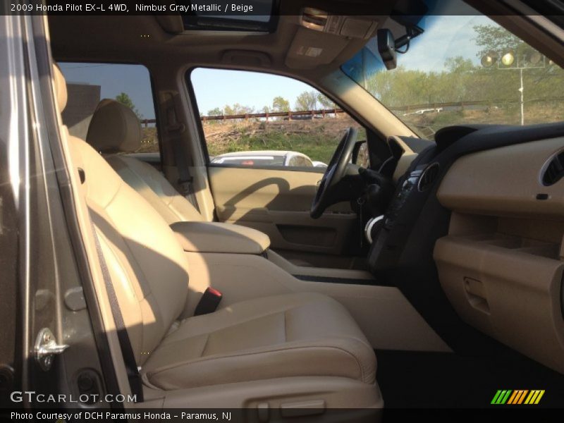 Nimbus Gray Metallic / Beige 2009 Honda Pilot EX-L 4WD