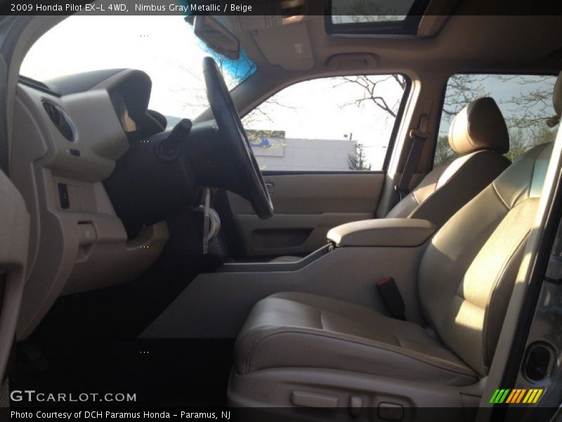 Nimbus Gray Metallic / Beige 2009 Honda Pilot EX-L 4WD