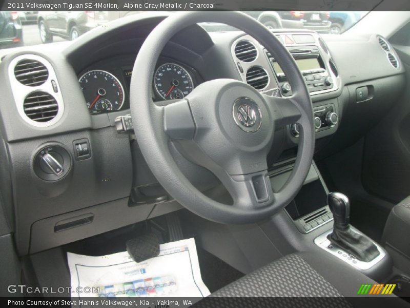 Alpine Gray Metallic / Charcoal 2011 Volkswagen Tiguan SE 4Motion