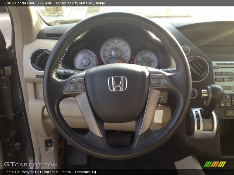 Nimbus Gray Metallic / Beige 2009 Honda Pilot EX-L 4WD