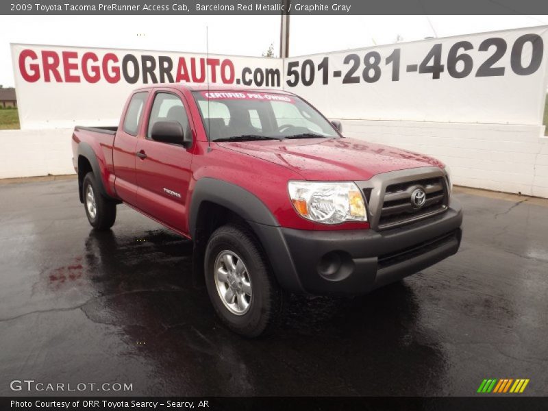 Barcelona Red Metallic / Graphite Gray 2009 Toyota Tacoma PreRunner Access Cab
