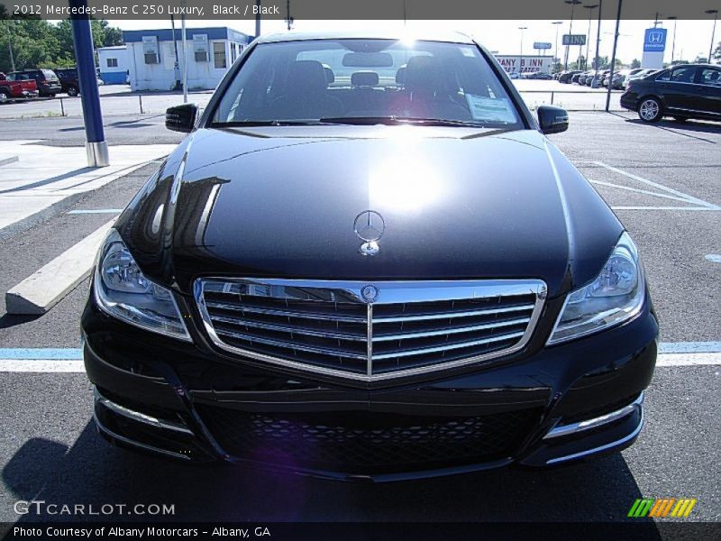 Black / Black 2012 Mercedes-Benz C 250 Luxury