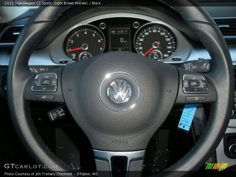 Light Brown Metallic / Black 2012 Volkswagen CC Sport