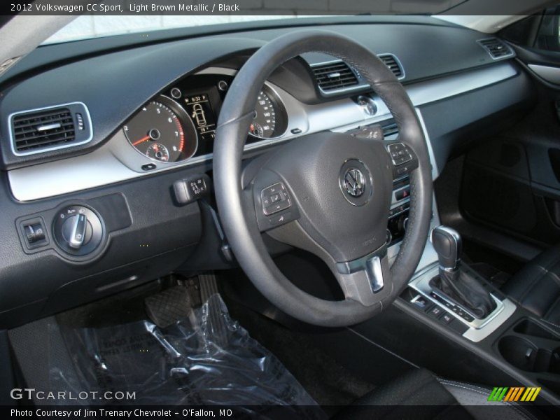 Light Brown Metallic / Black 2012 Volkswagen CC Sport