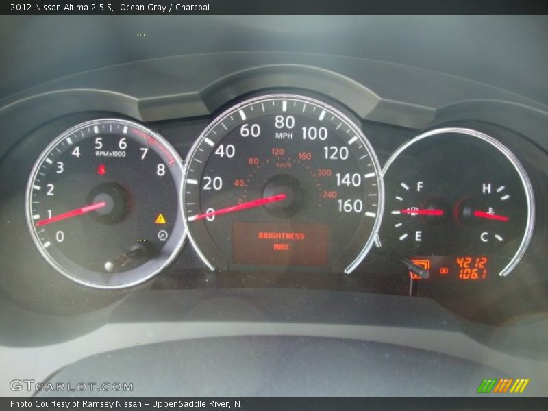 Ocean Gray / Charcoal 2012 Nissan Altima 2.5 S