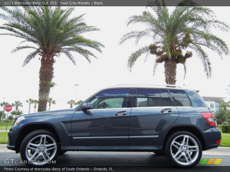 Steel Grey Metallic / Black 2011 Mercedes-Benz GLK 350