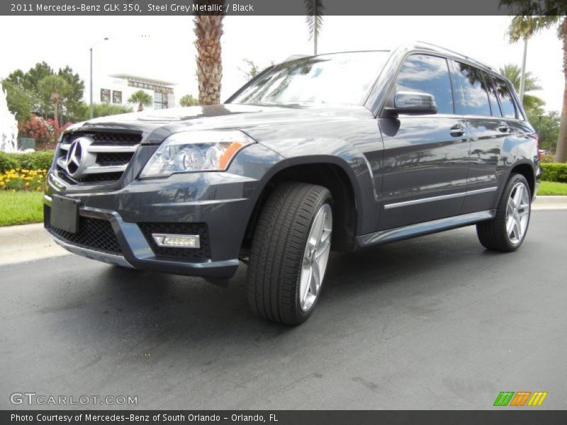 Steel Grey Metallic / Black 2011 Mercedes-Benz GLK 350