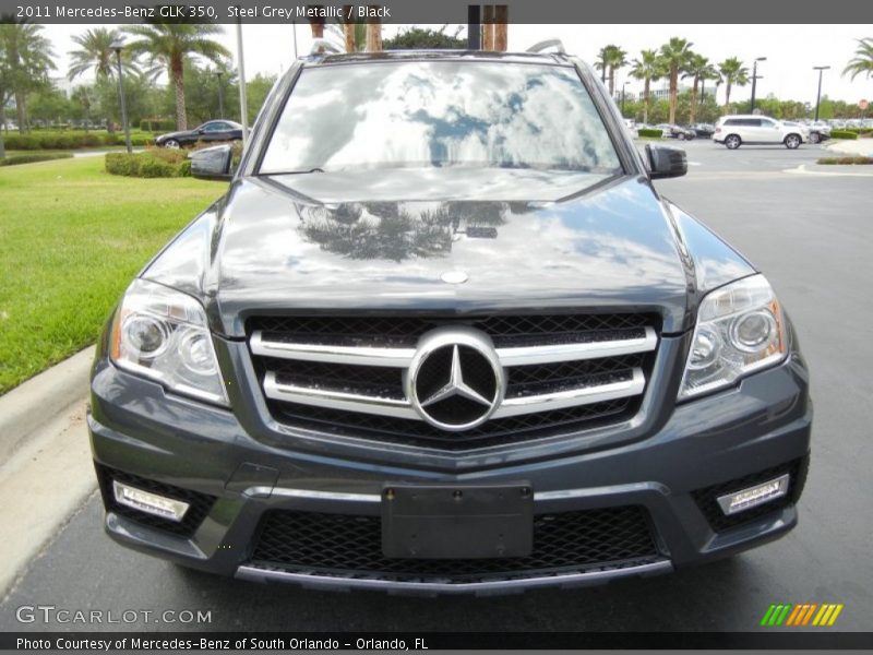 Steel Grey Metallic / Black 2011 Mercedes-Benz GLK 350