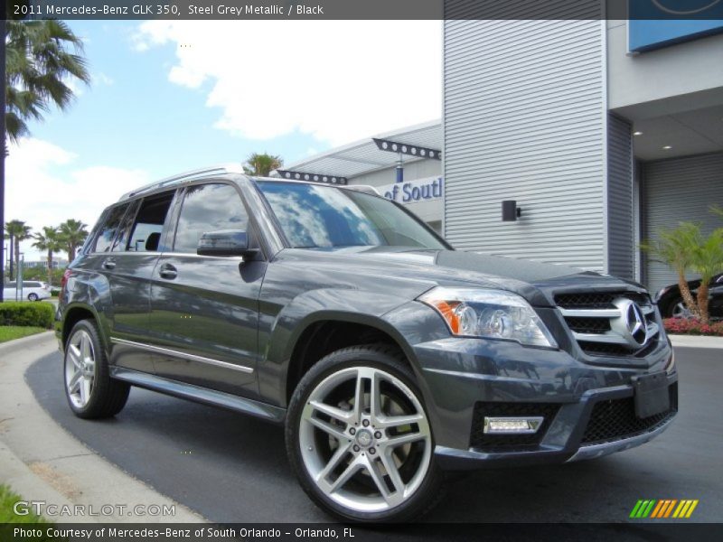 Steel Grey Metallic / Black 2011 Mercedes-Benz GLK 350