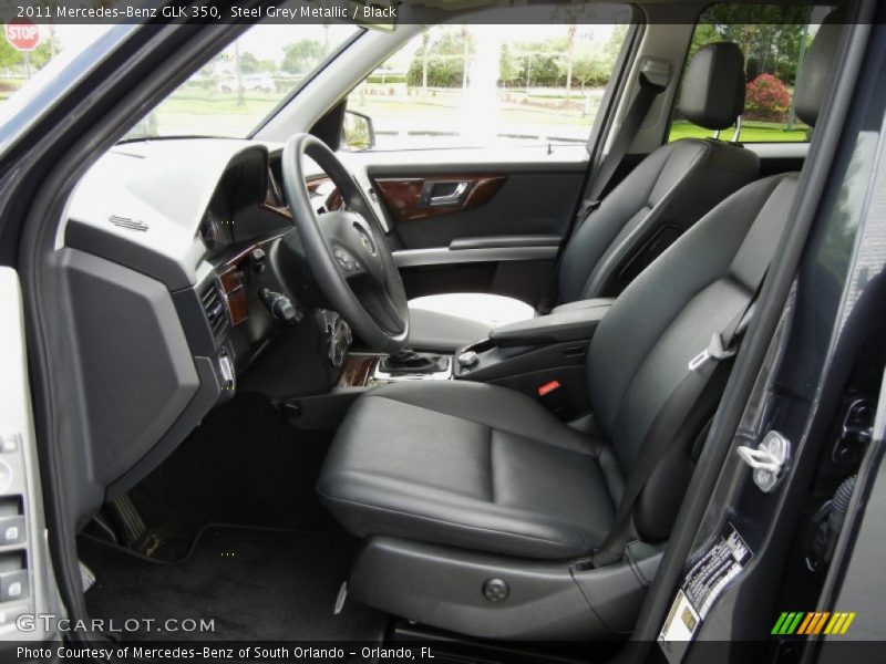 Steel Grey Metallic / Black 2011 Mercedes-Benz GLK 350