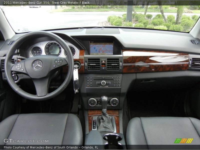 Steel Grey Metallic / Black 2011 Mercedes-Benz GLK 350